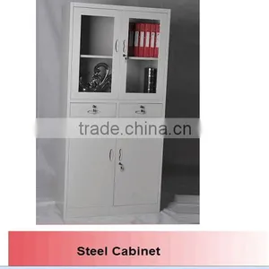 Laboratory Steel Sliding Glass Door Chemical Storage Cabinet, W900mm x D400~450mm x H1800~1900mm thumbnail-1