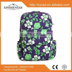 Wholesale Cotton Beautiful Quilted Fabric Insulated Backpack Parts thumbnail-2