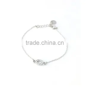 Tiny Women Rhinestone Charm Bracelet Custom Charm Bracelet thumbnail-3
