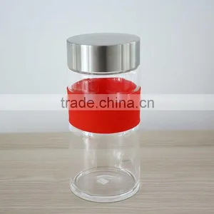 High Borosilicate Glass Jar Glass Tank With Stainless Steel Lid 300ml Handmade Glassware QM419 thumbnail-6