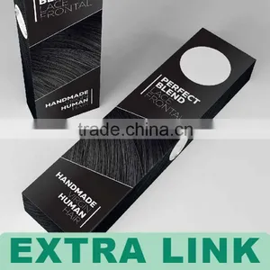 Wholesale Cheap Black Recycled Hair Extension Packaging Paper Cards Boxes With Window thumbnail-1