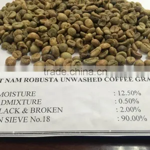 UNWASHED ROBUSTA GREEN COFFEE BEANS GRADE 1 SCREEN 18 thumbnail-2