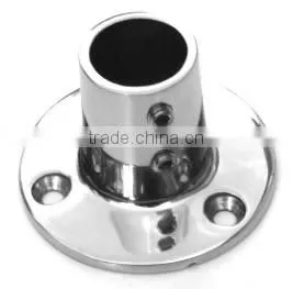 Stainless Steel Round Bases 90 Deg Rail Fitting 7/8" thumbnail-1