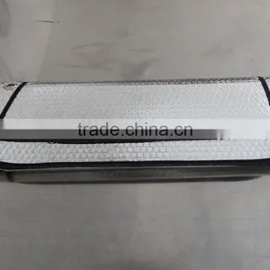Foldable Sun Plain Car Visor PE Bubble Aluminum Foil With 2 Elastic Bands for Better Storage thumbnail-2