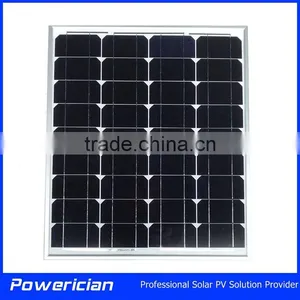 Powerician Monocrystalline PV Module Mini Solar Panels 80Wp 36 Cells For 12V Home Power System thumbnail-4