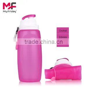 2016 Souvenir Water Bottle Pink Silicone Water Bottle thumbnail-1
