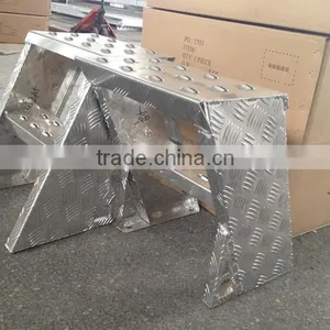 2 Step Platform Stage LADDER Aluminum Grate Stairs Truck Trailer Semi Stairway thumbnail-1