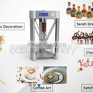 Hot Sale 100*100*15mm Build Size Edible Cake Printer 3D Printer Chocolate 3D Food Printer in China for Cookies Coffee Cream thumbnail-3