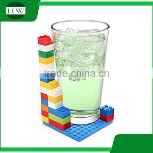 Creative Silicone Non-slip Building Block Heated Insulation Pad Cup Coasters Mat Placemat Coaster thumbnail-1