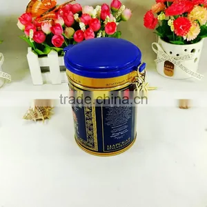 Factory Custom Round Shape Plastic Lid Tin Canister thumbnail-1