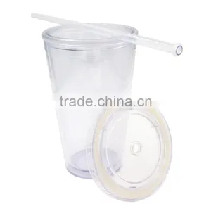16oz Customized Logo Plastic Cheap Coffee Cups for Sale,Thin Wall Plastic Drink Tubing thumbnail-4