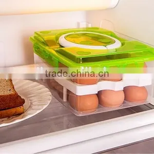 Small Order Portable Two Layers 24 Lattices Plastic Egg Storage Box thumbnail-6