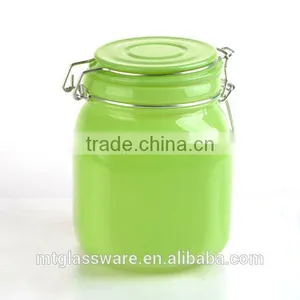 Ceramic Cookie Jar,Machine Made Glass Jar With Seal Clip thumbnail-4