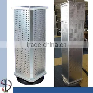 Revolving Square Pegboard Display Rack Tower thumbnail-1