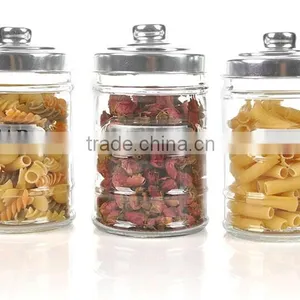Clear Cylinder Glass Cookie/coffee/tea Jar With Direct Cover thumbnail-1