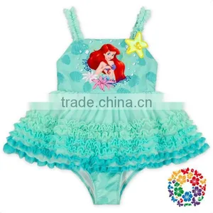 Fairy Baby Girls Summer Beach Playsuit Adorable Aqua Dress Swimsuit thumbnail-2