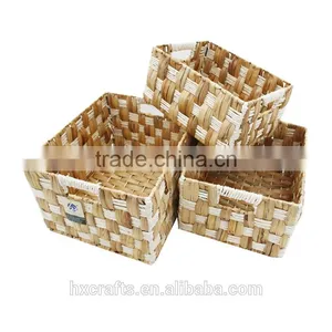 Hot Sell Set Of 3 Brown Rattique Storage Baskets thumbnail-2