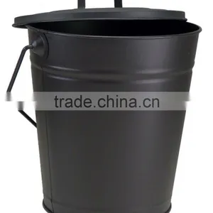 Black Galvanized Bucket With Lid thumbnail-1
