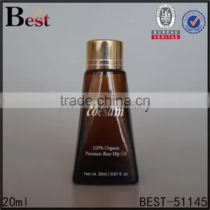 20ml Amber Pyramid Shape Brown Glass Dropper Bottle for Essential Oil thumbnail-3