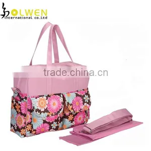 Printed Flower Colorful Diaper Bag thumbnail-1