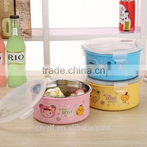 Round Food Container Leak-proof Stainless Steel Insulated Lunch Box thumbnail-6