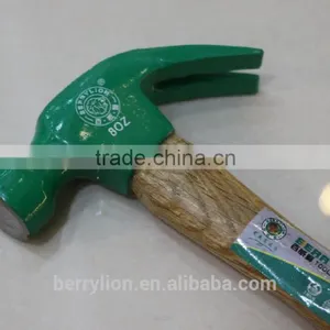 Berrylion 0.25-0.5kg Claw Hammer Forged Finished Claw Hammer With Wooden Handle thumbnail-3