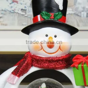 Polyresin Christmas Snow Globe Snowman Snow Globe With Music Box thumbnail-2