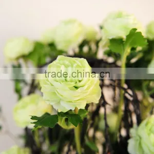 Cheap Single Stem Cloth Silk Ranunculus Flowers Low Moq Wholesale Hotel Decoration thumbnail-1