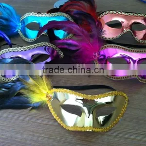 Party Mask With Feather Ribbon Decoration Accessory thumbnail-1