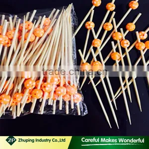 ZHUPING Bamboo Fruit Pick Wholesales Bamboo Toothpicks Beaded thumbnail-1