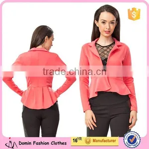 Wholesale Fashion Front Button Lady Blazer in High Quality thumbnail-1
