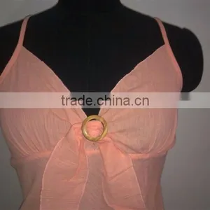 Younger Ladies Fashionable High Quality Latest Design Cotton Tops thumbnail-2