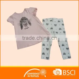 New Summer Boutique Soft Cotton Baby Girl Kids Clothing Set thumbnail-1