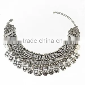 Fashion Vintage Boho Women's Short Necklace Choker Necklace Charm Clavicle Chain Jewelry Silver thumbnail-5