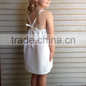 Fashion Printed Beach Girl Dress Of 9 Years Old With Front Tassel thumbnail-2