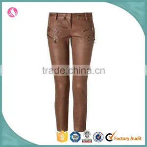 Custom Made Genuine Lambskin Sexy Tight PU Leather Slim Fitted Pants thumbnail-1