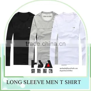 2016 New Fashion Embroidery Logo Solid Color Custom T Shirts, T Shirt Design for Men Blank 100 Cotton Made Shirt thumbnail-1