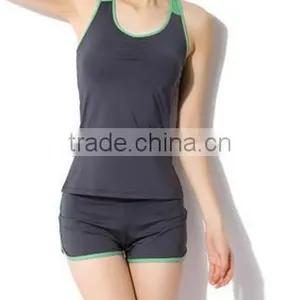 Green Summer Women Yoga Coordinates Wear Modal Sexy Sportswear thumbnail-1