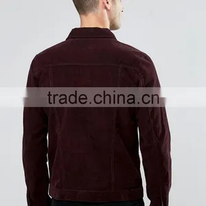 New Design Wine Shirt Style Men Plain Lapel Causal Jacket for Young Men With Button and Pocket thumbnail-2