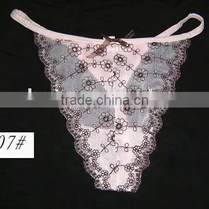 Ladies Hot Beautiful Printing Super Sexy G-string With Luxury Lace thumbnail-1