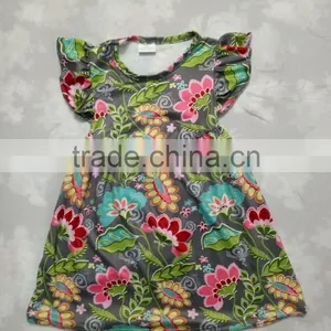 Boutique Remakes Baby Clothes Awesome Botanical Baby Dress Littler Girls Flutter Sleeve Pearl Dresses thumbnail-1