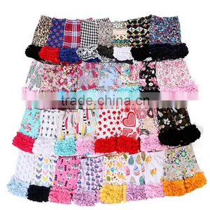 YiWu Factory Wholesale Baby Girl Boutique Ruffle Shorts Fashion Designer Pants thumbnail-1