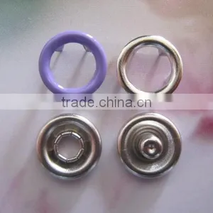 Enviromental-friendly Baby Jumpsuit Brass 4 Part Nickel Color Ring Style Prong Snap Button 9.5mm thumbnail-3