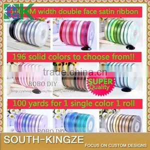 100MM Width Double Face Satin Ribbon,100% Polyester,100 Yards/color,reach SVHC Free,196 Colors Available,free Shipping,B2013842 thumbnail-1