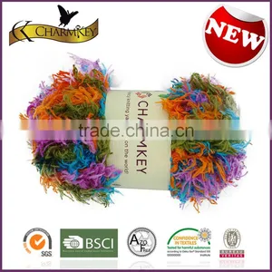 Charmkey Melange Yarn Women Scarf Knitting Yarn Microfiber Yarn With Metallic thumbnail-1