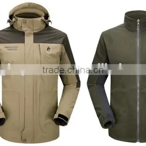 Men Women Waterproof Jackets With Removavle Polar Fleece Liner thumbnail-1