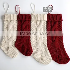 Christmas Light Decorative Socks , Knitted Christmas Boot Socks thumbnail-1