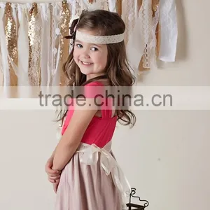 Newest Designs Rose Red and Grey Mommy and me Dress Family Outfit thumbnail-4