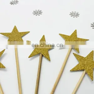 Gold Glitter Stars Cupcake Topper Birthday Party Cake Decorations thumbnail-4