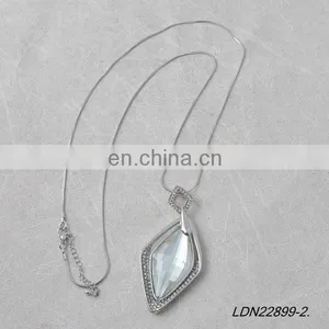 Crystal Drop Pendant Necklace thumbnail-5